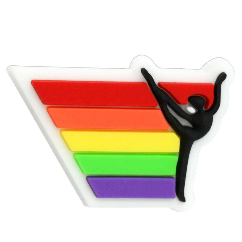 Wholesale Random 100pcs Gymnastics Series Ballpoint Pen Accessories  Beads Focal Beads