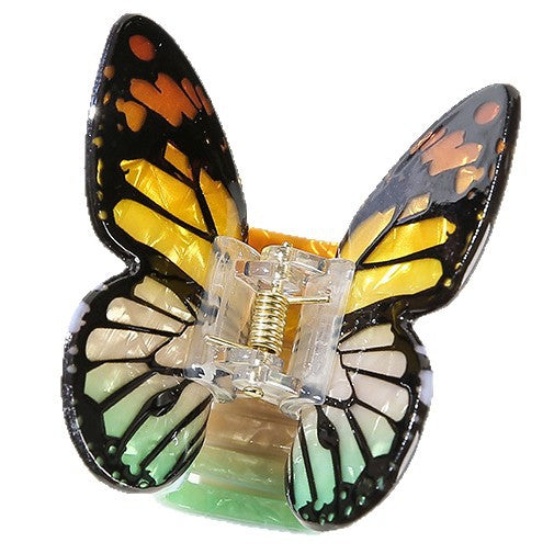 Wholesale Butterfly Print PVC Hair Claw Clip Chic Everyday Hair Accessory Boutique Resale Gift
