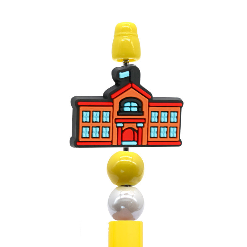 Wholesale Random 100pcs Cartoon School Series Focal Beads