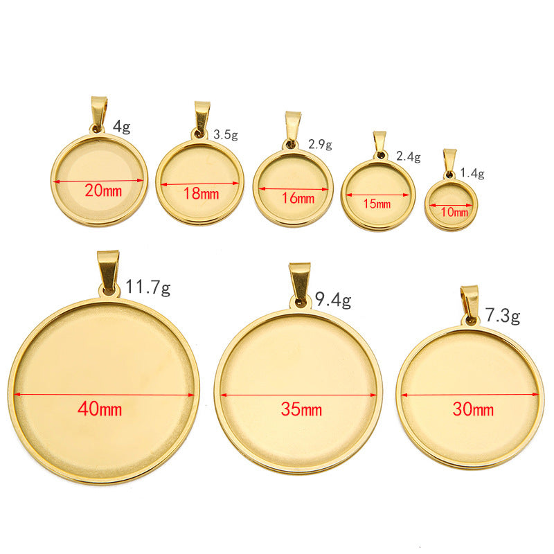 Wholesale 5PCS/PACK Diy Round Square Oval Pendant