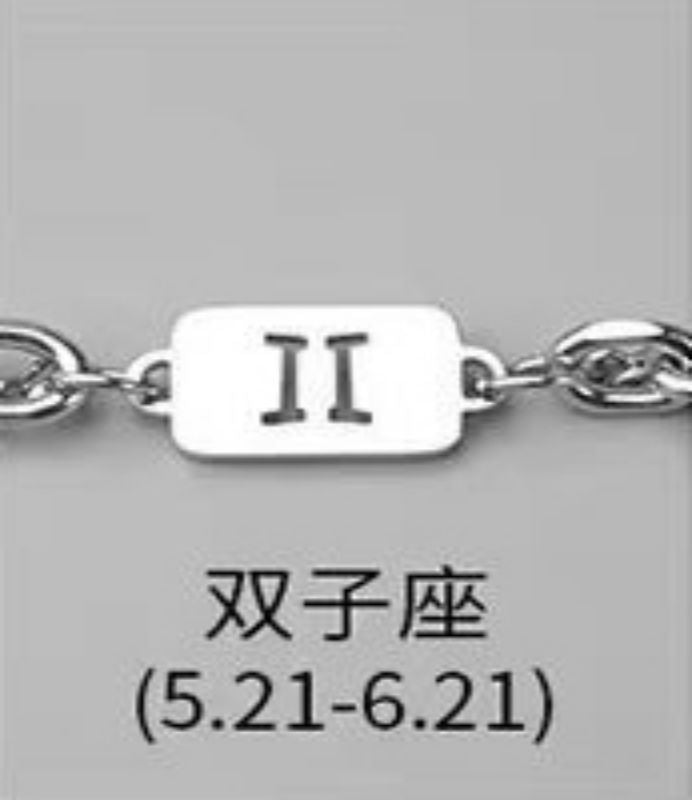 Wholesale Twelve Constellation Necklace  Titanium Steel Color-free Double-layer Chain Bracelet Combination