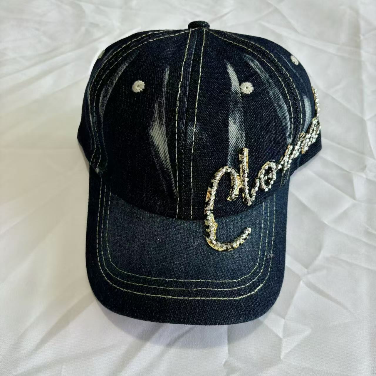 Wholesale Women's New Point Diamond Baseball Cap Outdoor Sports Leisure Diamond-studded Leopard Print Letter