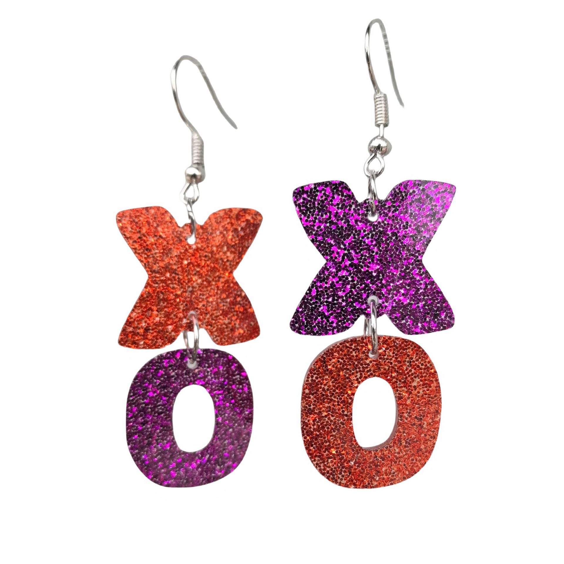 Wholesale Hollow Lips XOXO English Letter Valentine' s Day Acrylic Earrings