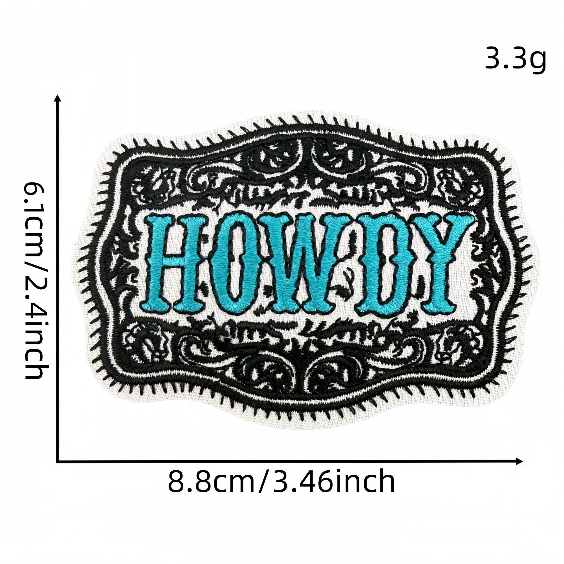 Wholesale Western Style Embroidered Patch Set Skull Checkerboard Design Polyester Thread Fashion Decorative Accessory Gift And Boutique Resale