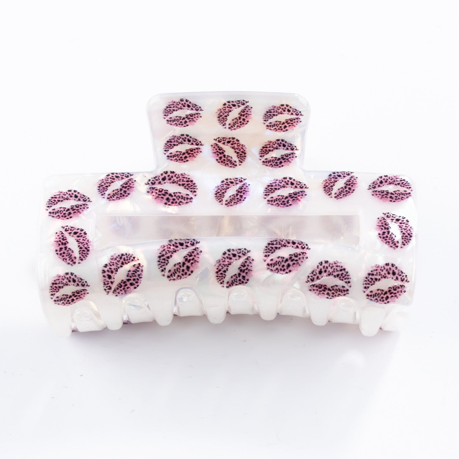 Wholesale pvc 8cm Valentine's Day Autumn and Winter Lip Print Hair Clips