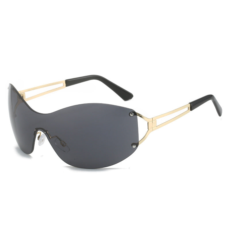 Wholesale Frameless One-piece Large Frame Sunglasses