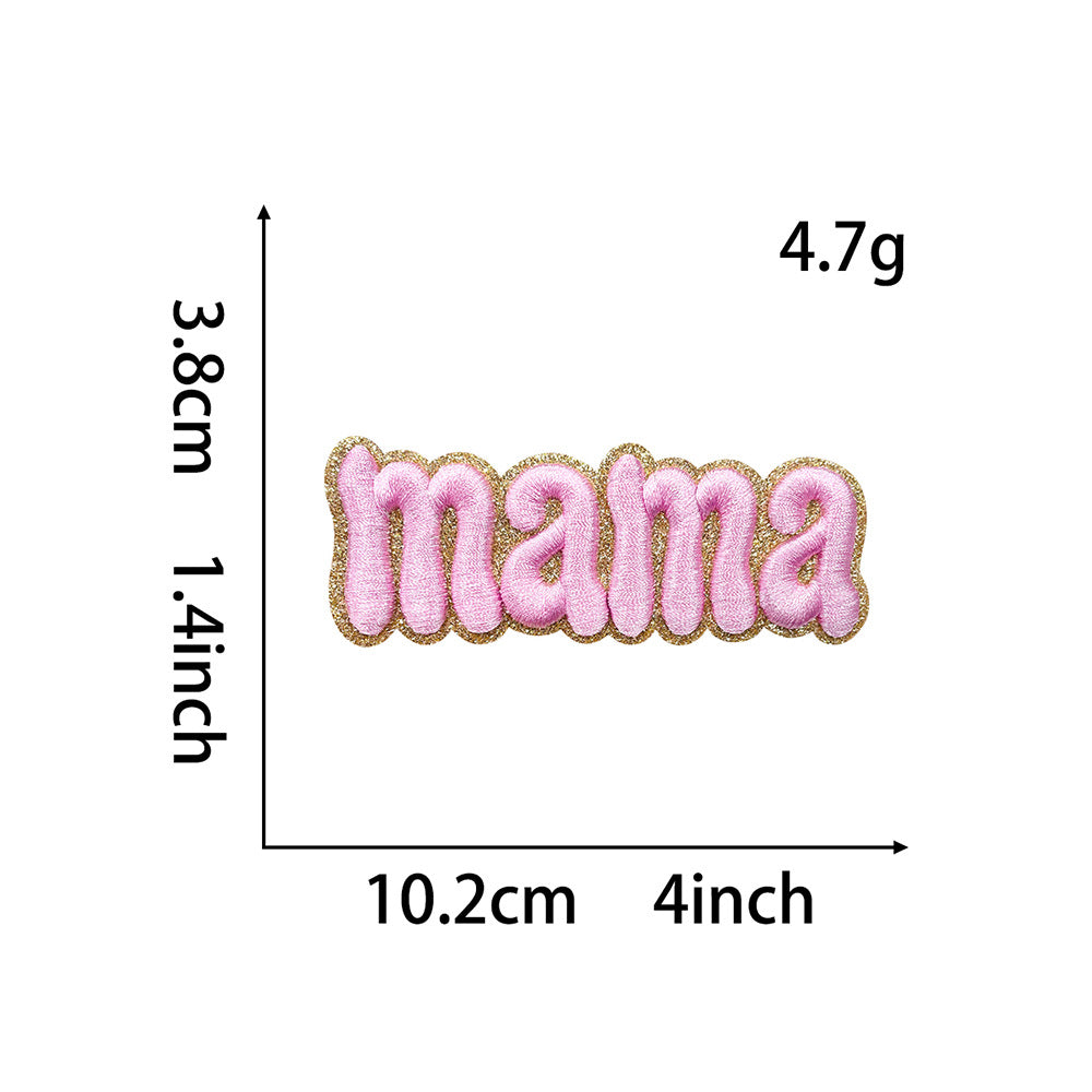 Wholesale Trendy Embroidered Letter Applique Patch With Sequin Edge DIY Iron On Clothing Decoration For Coats Everyday Fashion Accessory