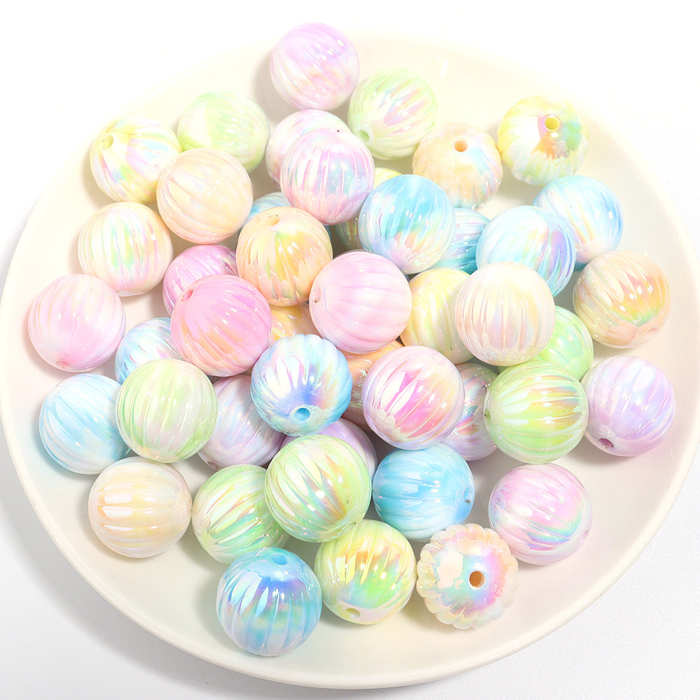 Wholesale 10pcs DIY Color Plated Round Beads