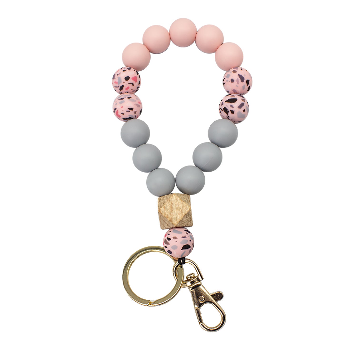 Wholesale Colorful Silicone Leopard Bracelet Keychain