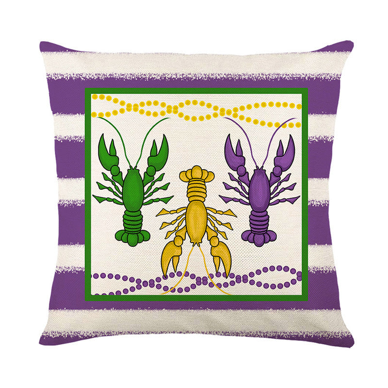 Wholesale Carnival Mask Party Polyester Pillow Cover