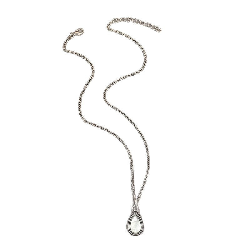 Wholesale  Bohemian Retro Style Drop-Shaped Inlaid Rhinestone Necklace