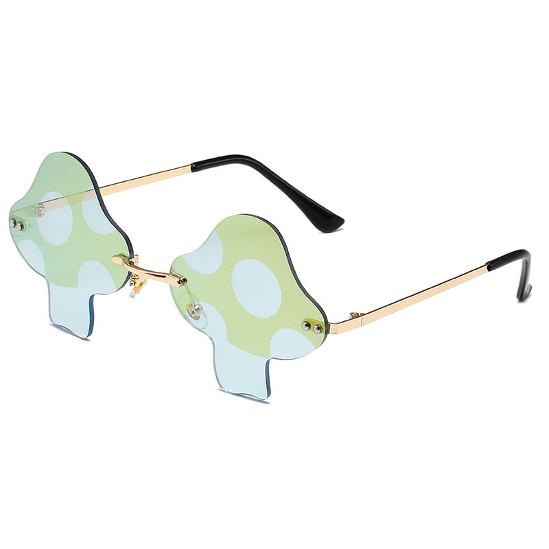 Wholesale PC Color Film Mushroom Frameless Colorful Sunglasses