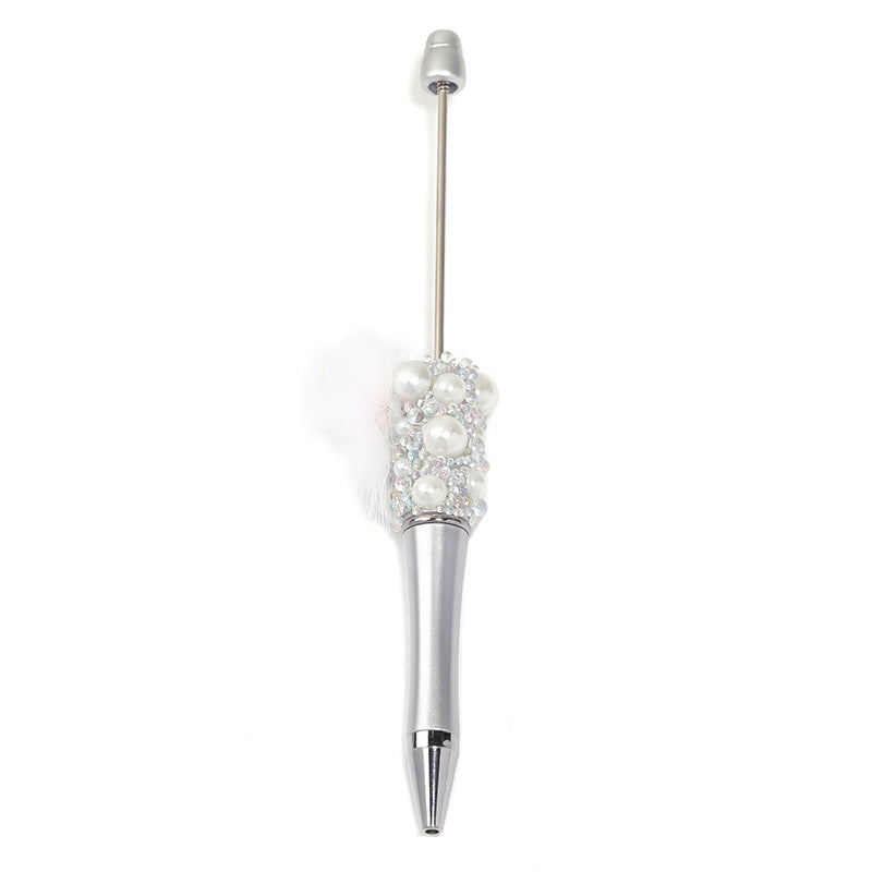 Wholesale 5pcs Creative Pearl Ball DIY Bead Sparkling Bubble Ball Spinning Ballpoint Pen