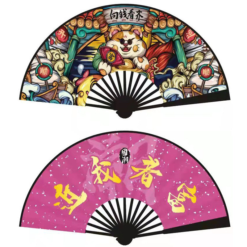 Wholesale 10 -inch Double -sided Chinese Ancient Style Folding Fan