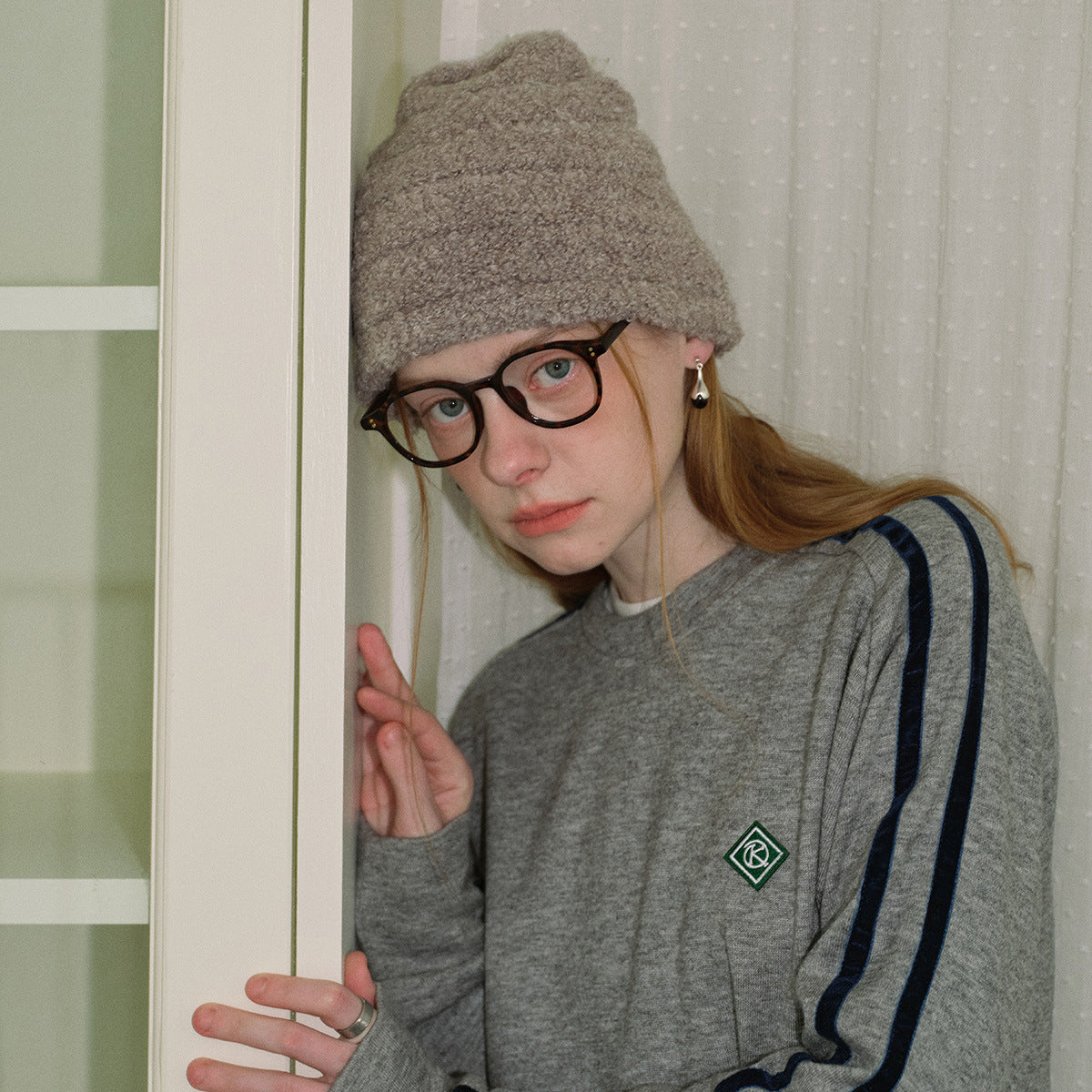 Wholesale Embossed Striped Solid Soft Wool Beanie