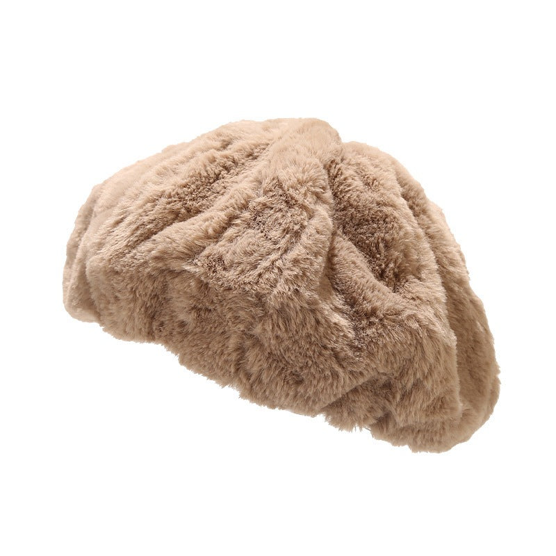 Wholesale Autumn and Winter Plush Thickened Warm Beret