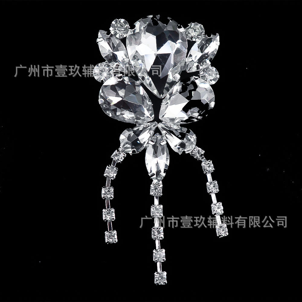 Wholesale Bow Water Diamond Crystal Chest Flower DIY Patches