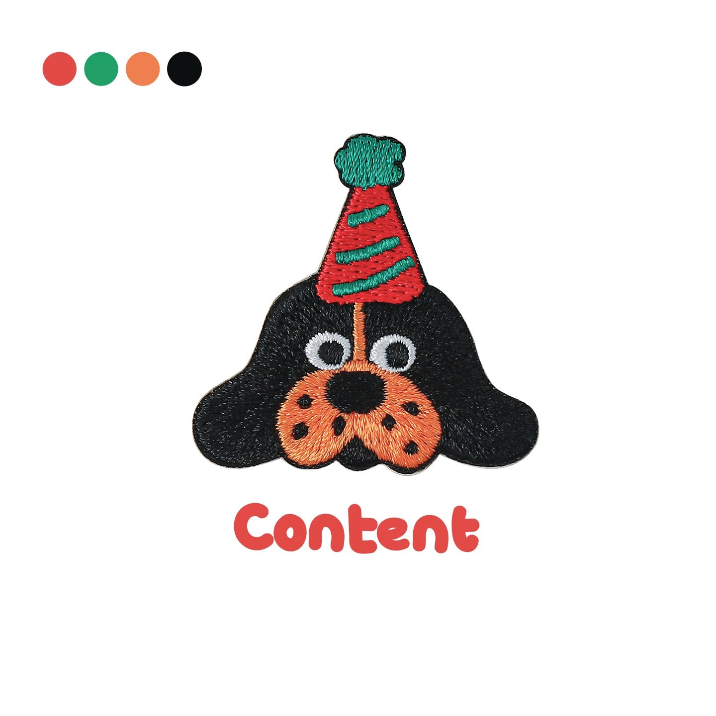 Wholesale Cartoon Hat Dog Self-adhesive Embroidery Sticker DIY Patches