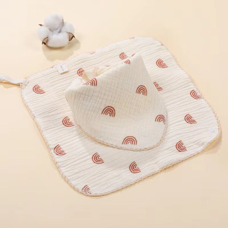 Wholesale Baby Bib Cotton Triangle Towel Newborn Anti-spitting Milk Water Bib Children Scarf Saliva