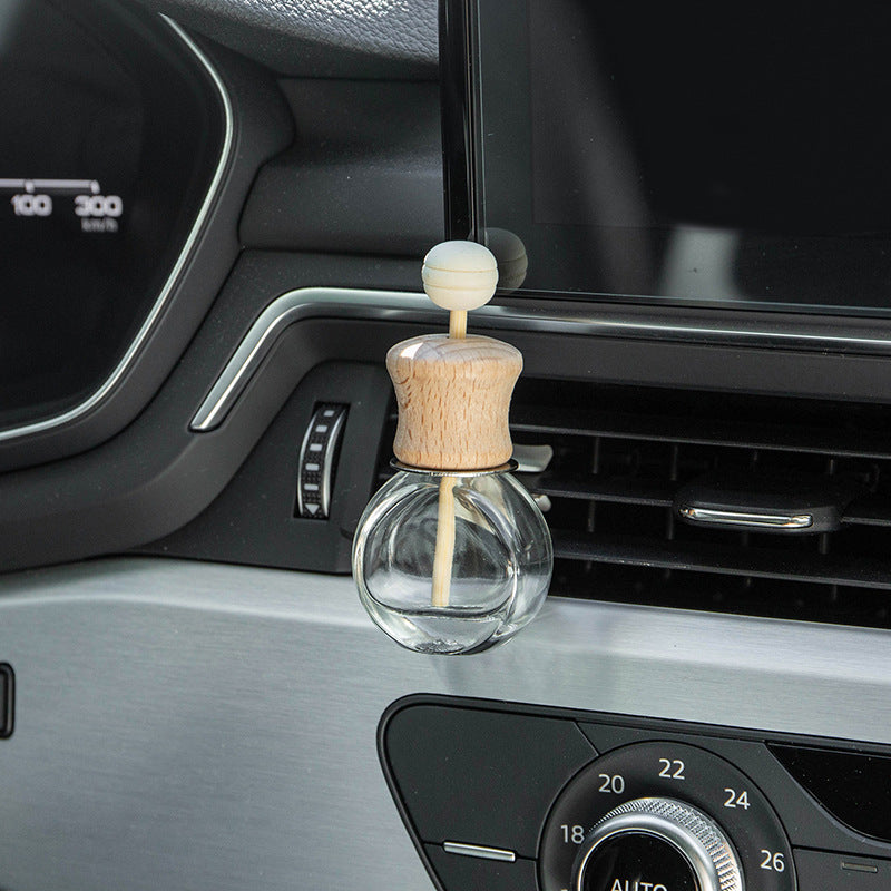 Wholesale Car Air Outlet Aromatherapy Glass Round Perfume Empty Bottle