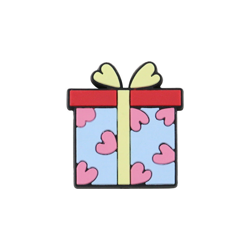 Wholesale Random 100pcs  Valentine' s Day Series Silicone Beads Focal Beads