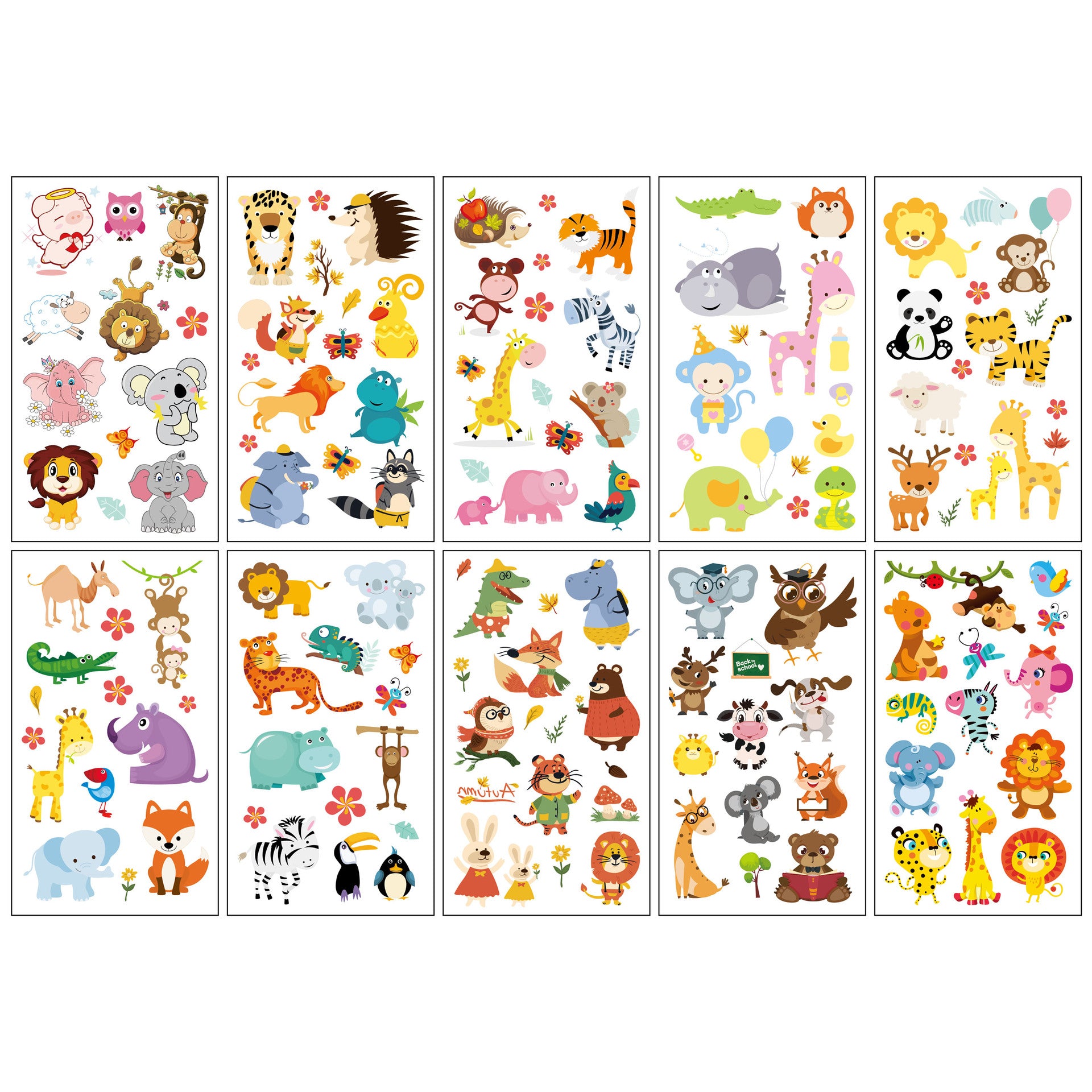 Wholesale 10pcs/sheet Children's cartoon little monster cute tattoo sticker