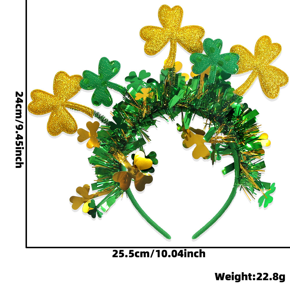 Wholesale St.  Patrick' s Day shamrock ribbon bow headband