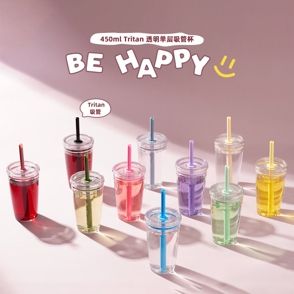 Wholesale Candy colored straw water cup