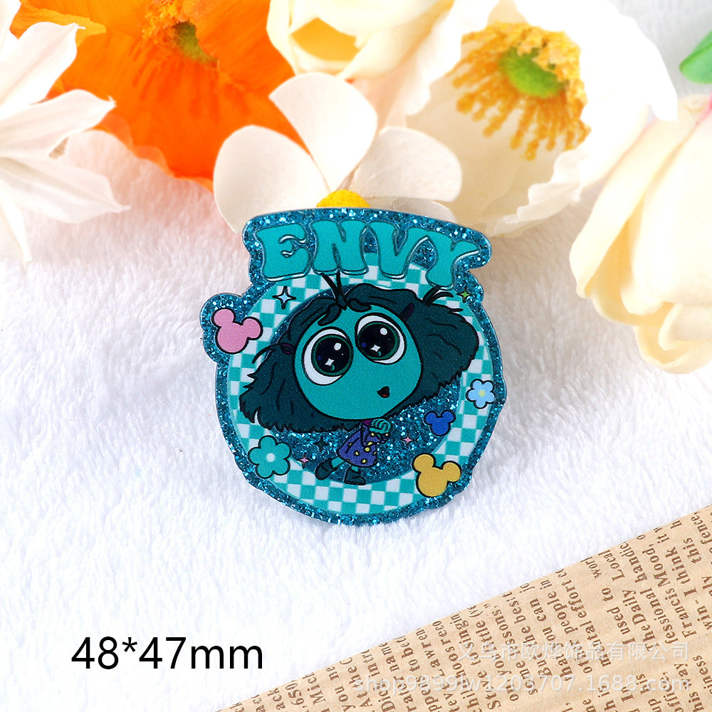 Wholesale 10pcs/pack Cartoon Character Cute Jewelry Pendant Acrylic Pin OLY Exclusive