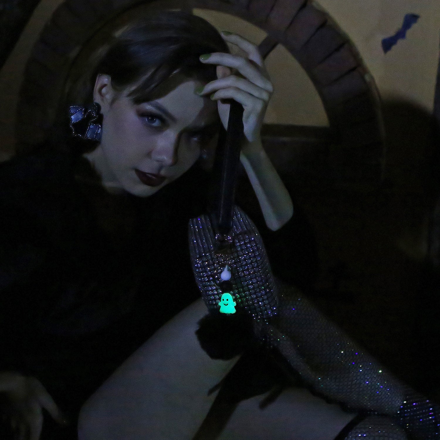 Wholesale Silicone Ghost Fur Ball Doll Keychain