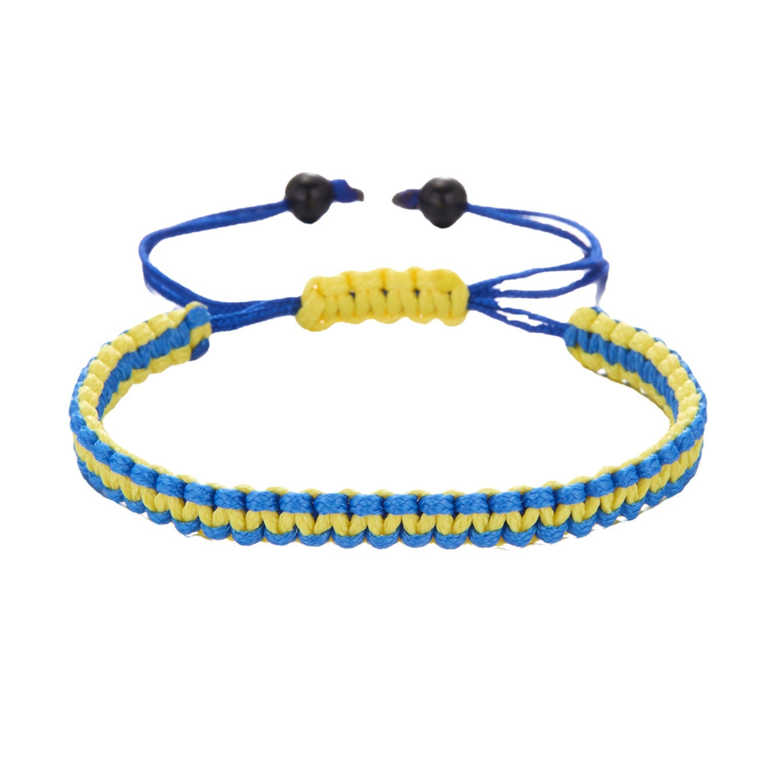 Wholesale Yellow Blue Braided Adjustable Bracelet
