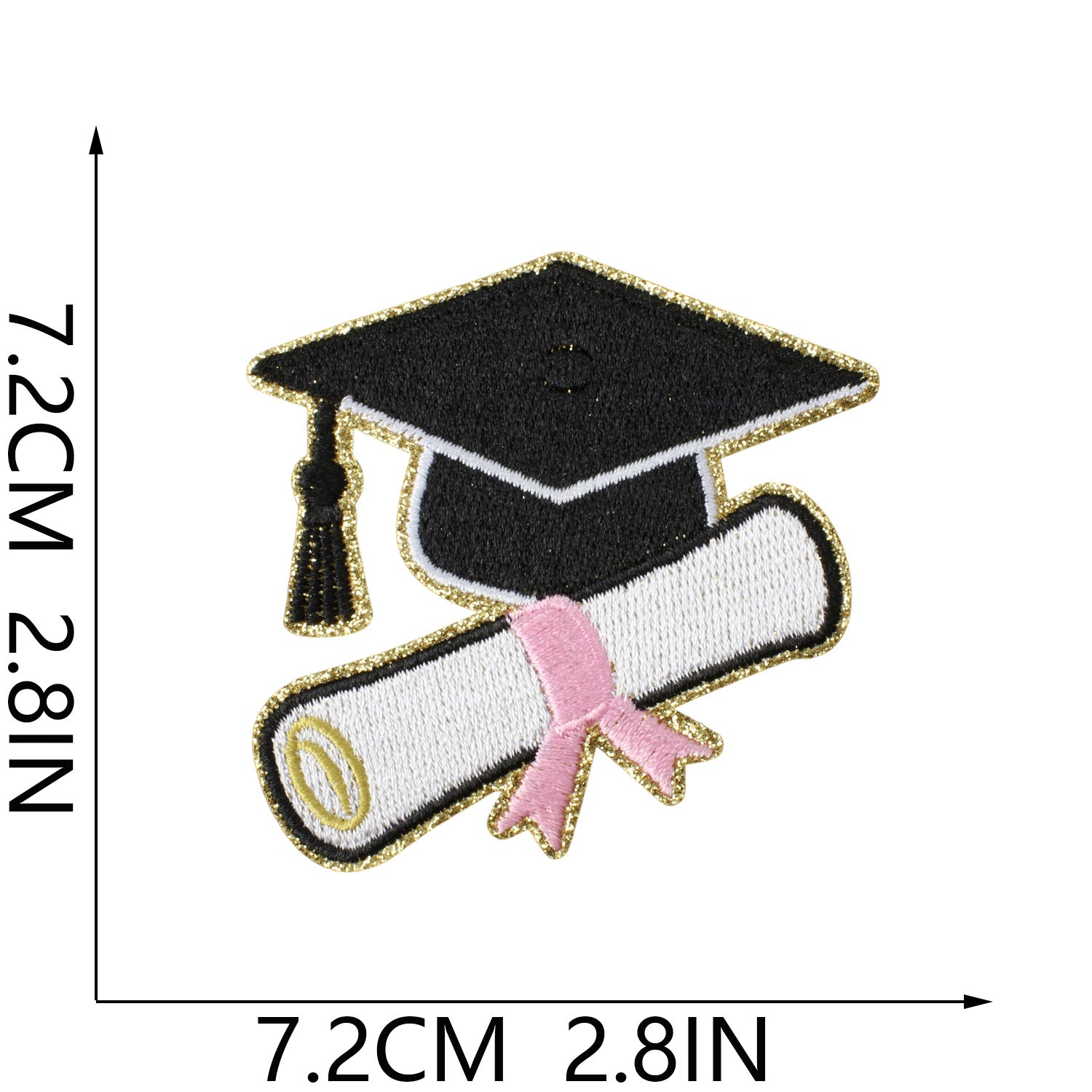 Wholesale Graduation Embroidered Patch Top Honors Future Promise Iron On Applique For Student Clothing DIY Fashion Accessory