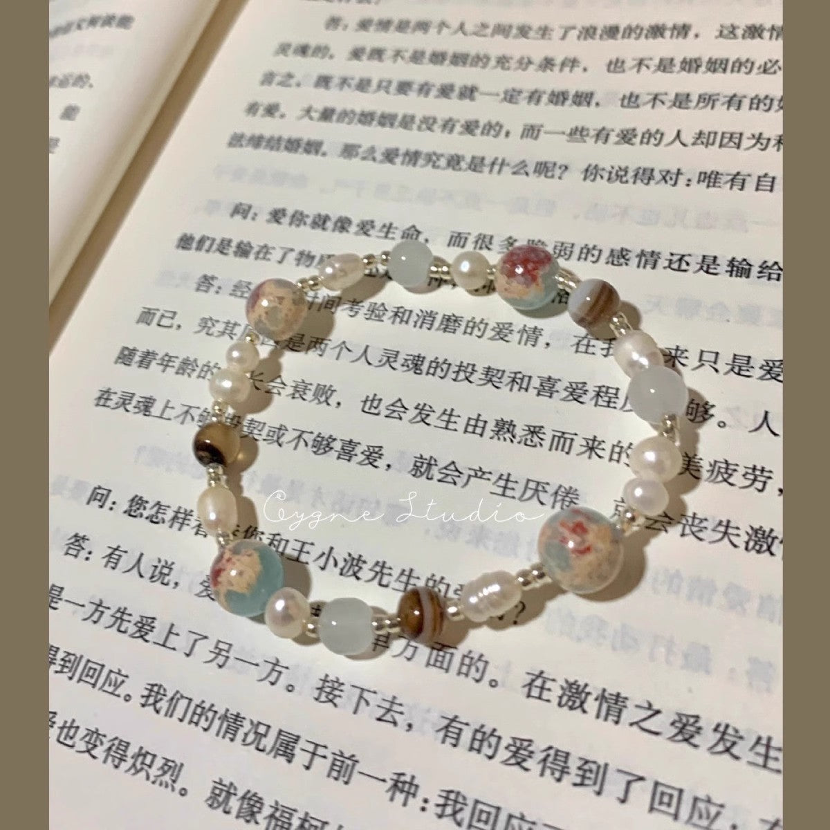 Wholesale Shoushan Stone Pearl Beaded Bracelet