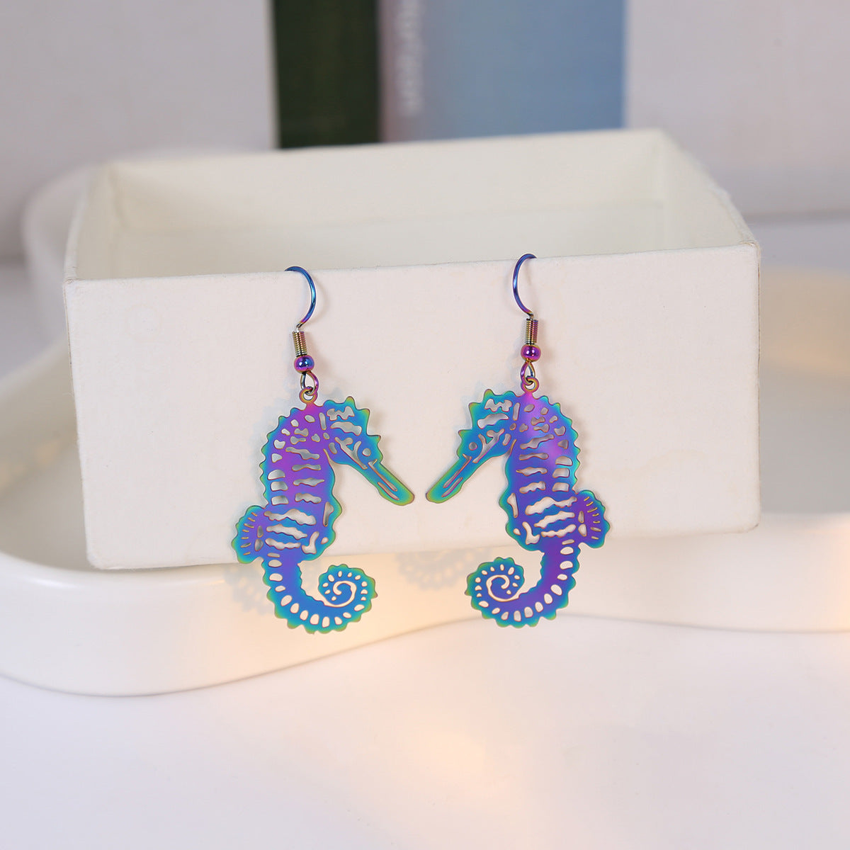 Wholesale Colorful Ocean Series Niche Colorful Shell Jellyfish Earrings