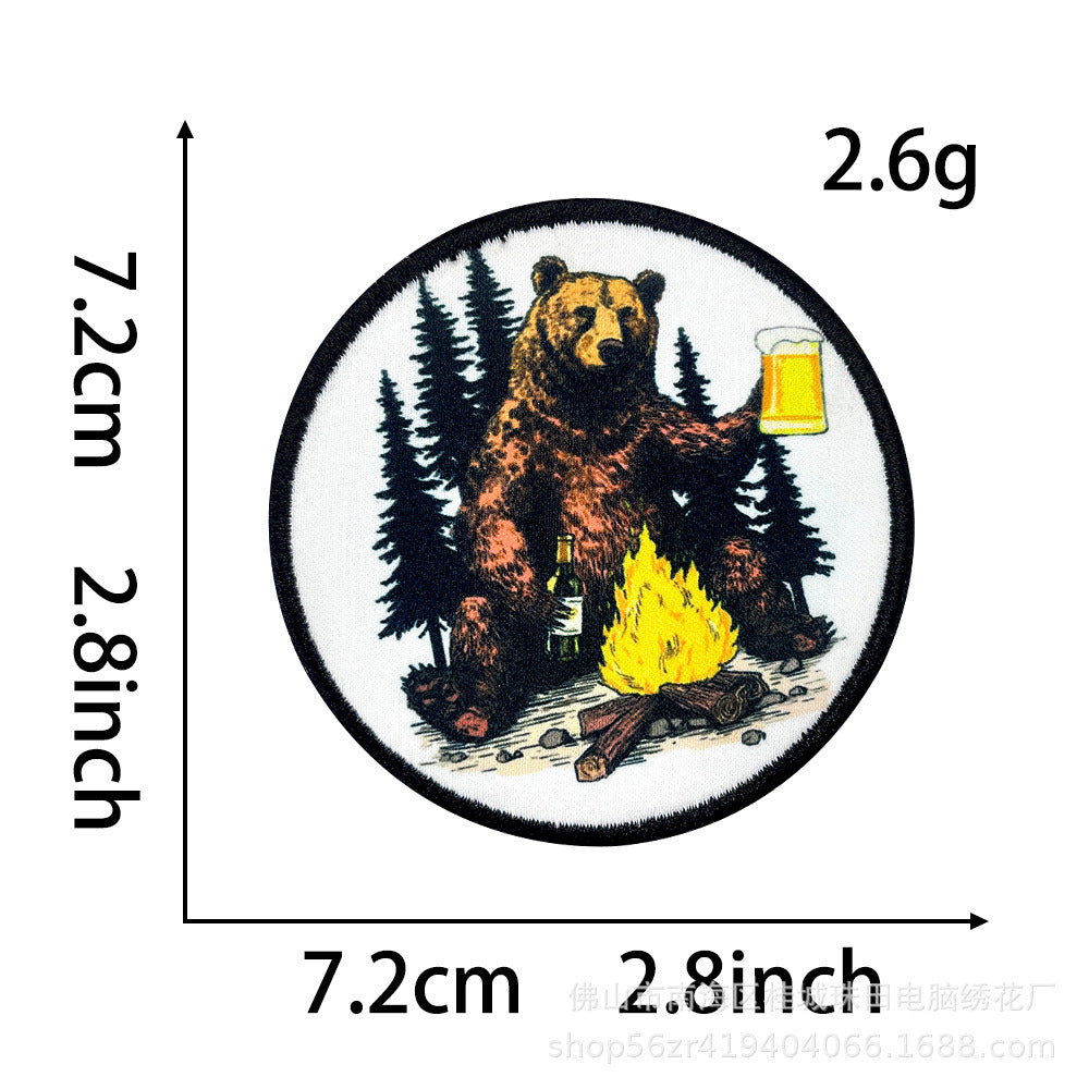 Wholesale Trendy Polyester Embroidered Patches Iron On Heat Transfer Applique For Outdoor Hiking Clothing DIY Accessory