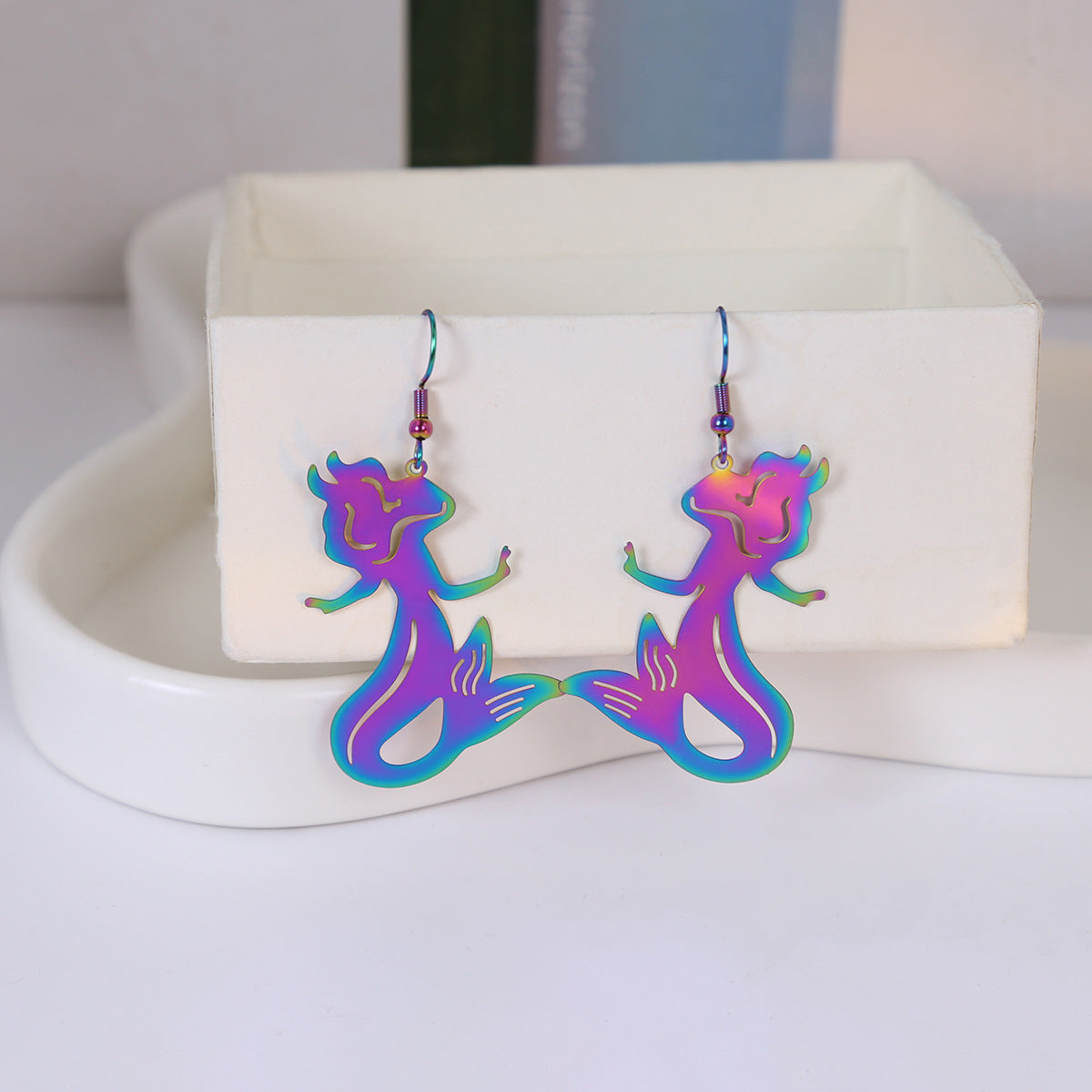 Wholesale Colorful Ocean Series Niche Colorful Shell Jellyfish Earrings