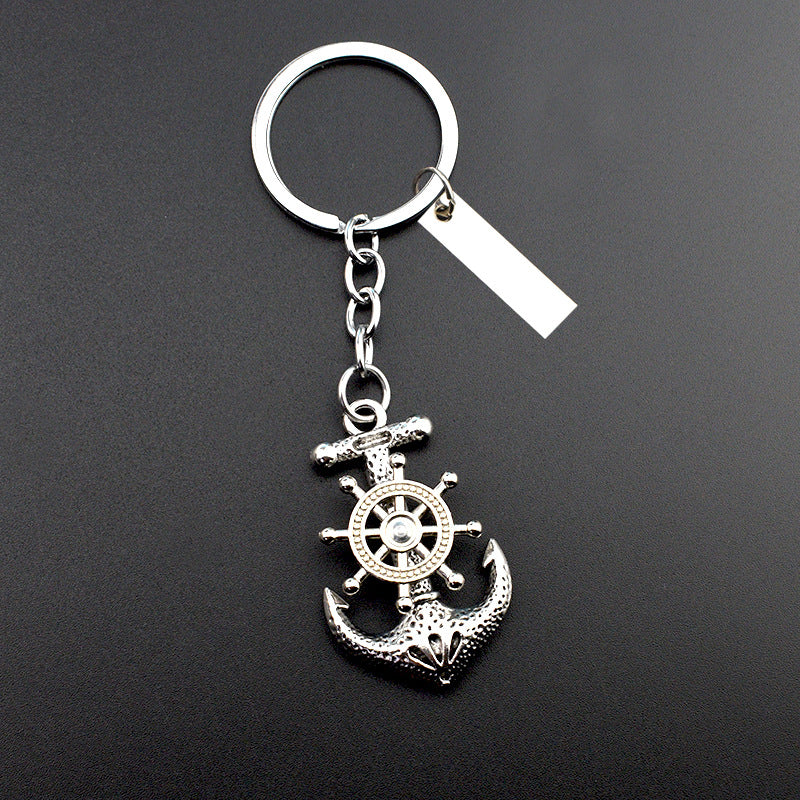 Wholesale personalized retro pirate ship keychain