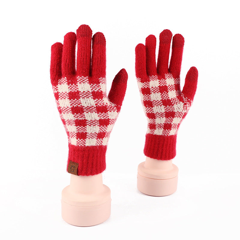 Wholesale Winter Red Warm Touch Screen Gloves