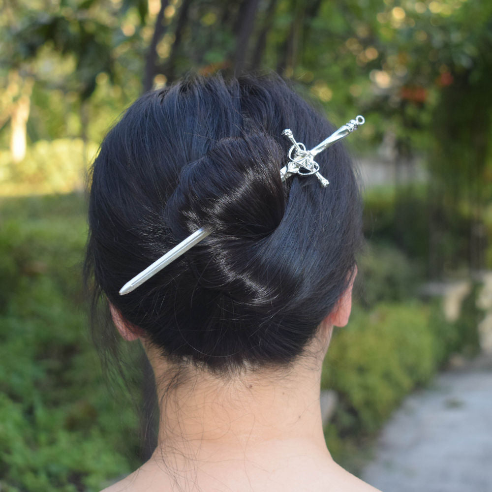 Wholesale 16cm Witch Skull Hair Stick Sword Spirit Hair Hairpin