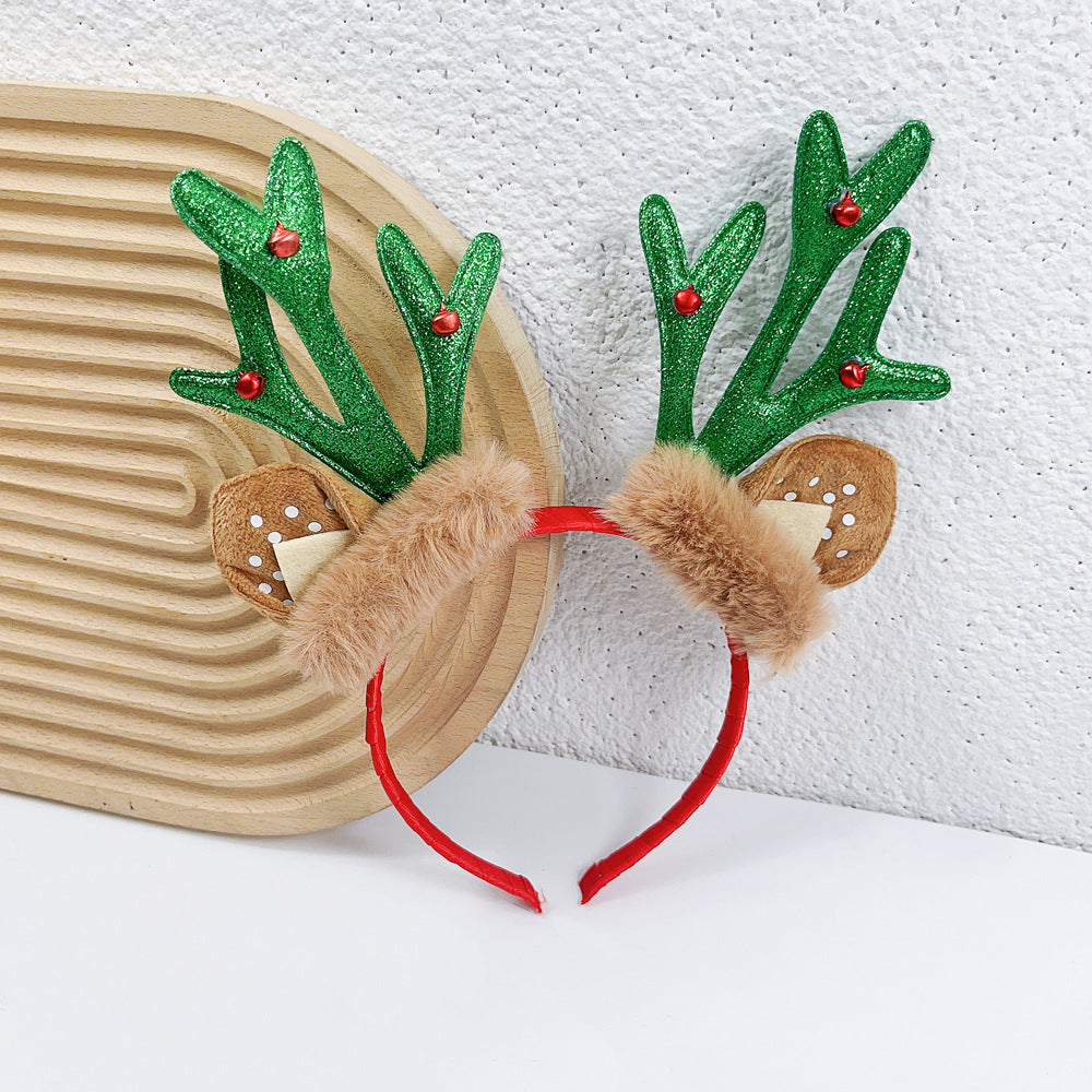 Wholesale 2023 Christmas Hoops Elk Christmas Tree Fabric Headbands