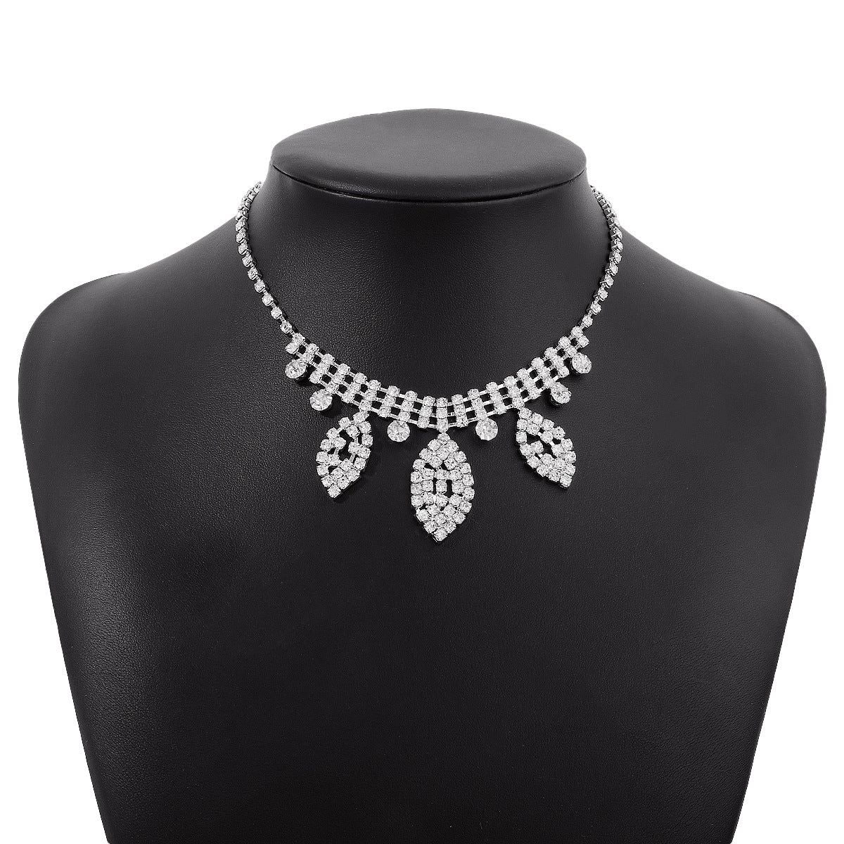 Wholesale Creative Geometric Devil's Eye Diamond Necklace