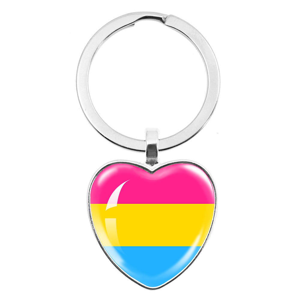 Wholesale LGBT Rainbow Love Metal Keychain