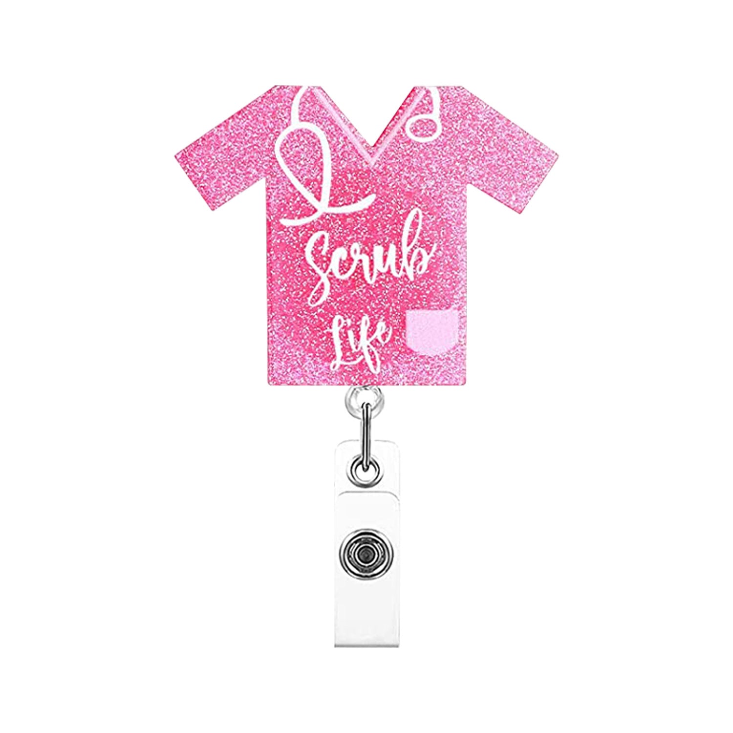 Wholesale Badge Reels Acrylic Womb Love Clothes Retractable Keychain
