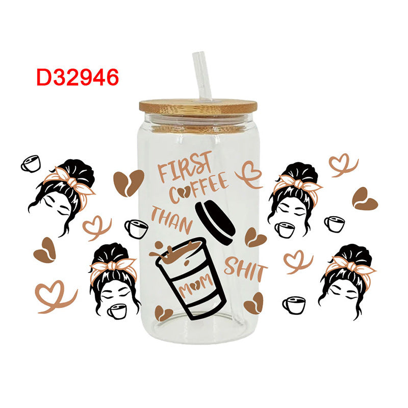 Wholesale coffee beverages 16oz Cup UV DTF Wraps