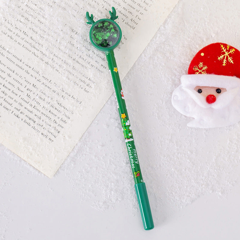 Wholesale Plastic Christmas Glitter Antler Creative Rollerball Pen