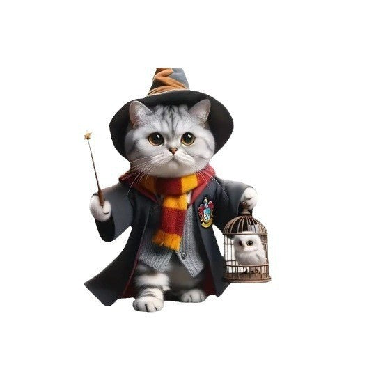 Wholesale New Acrylic Flat Magic Cat Car Interior Pendant