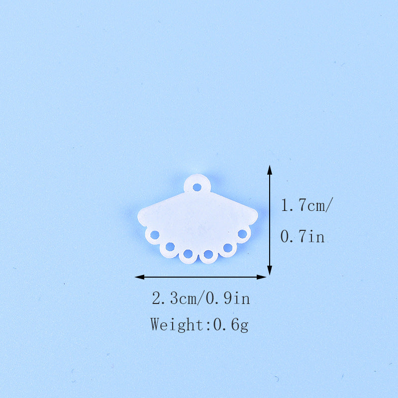 Wholesale DIY Jewelry Accessories Acetate Hollow Fan Token Hairpin Imitation Shell Earrings