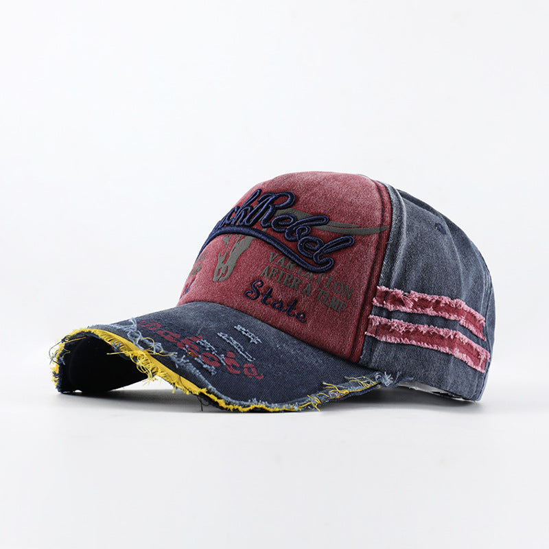 Wholesale Retro Korean Washed Denim, Vintage Spring and Autumn Casual Baseball Cap