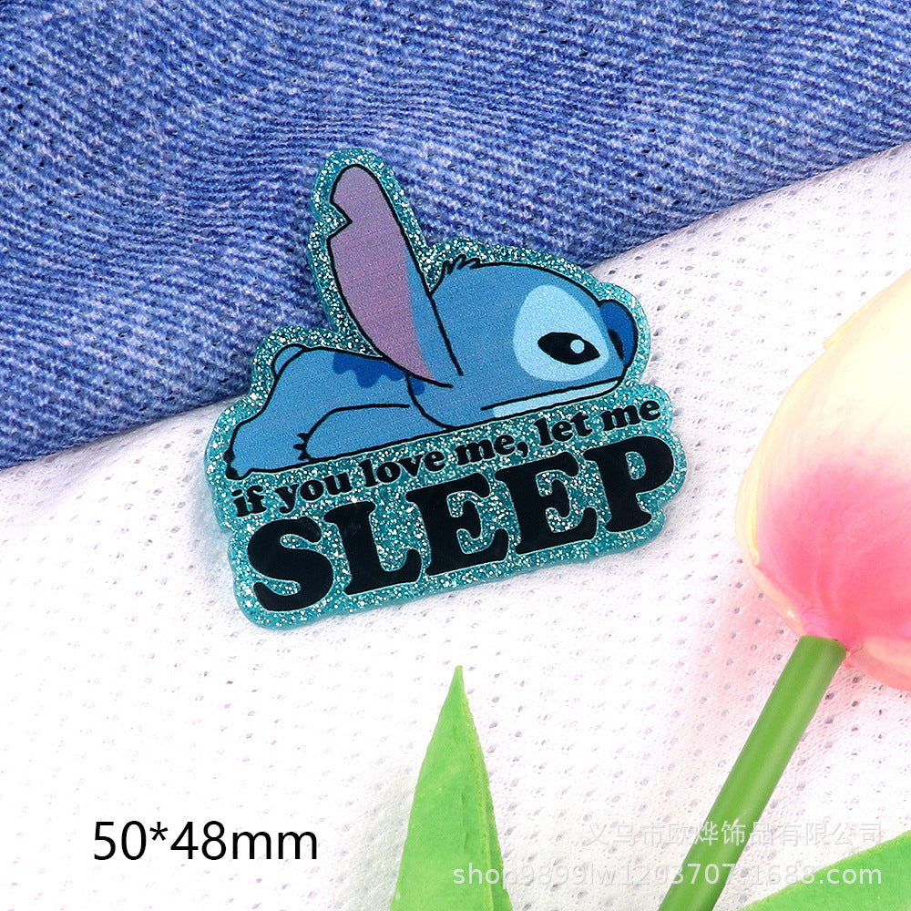 Wholesale 10pcs/ pack Cute Cartoon Character Animal Ornaments Acrylic Pins Cute DIY Accessories