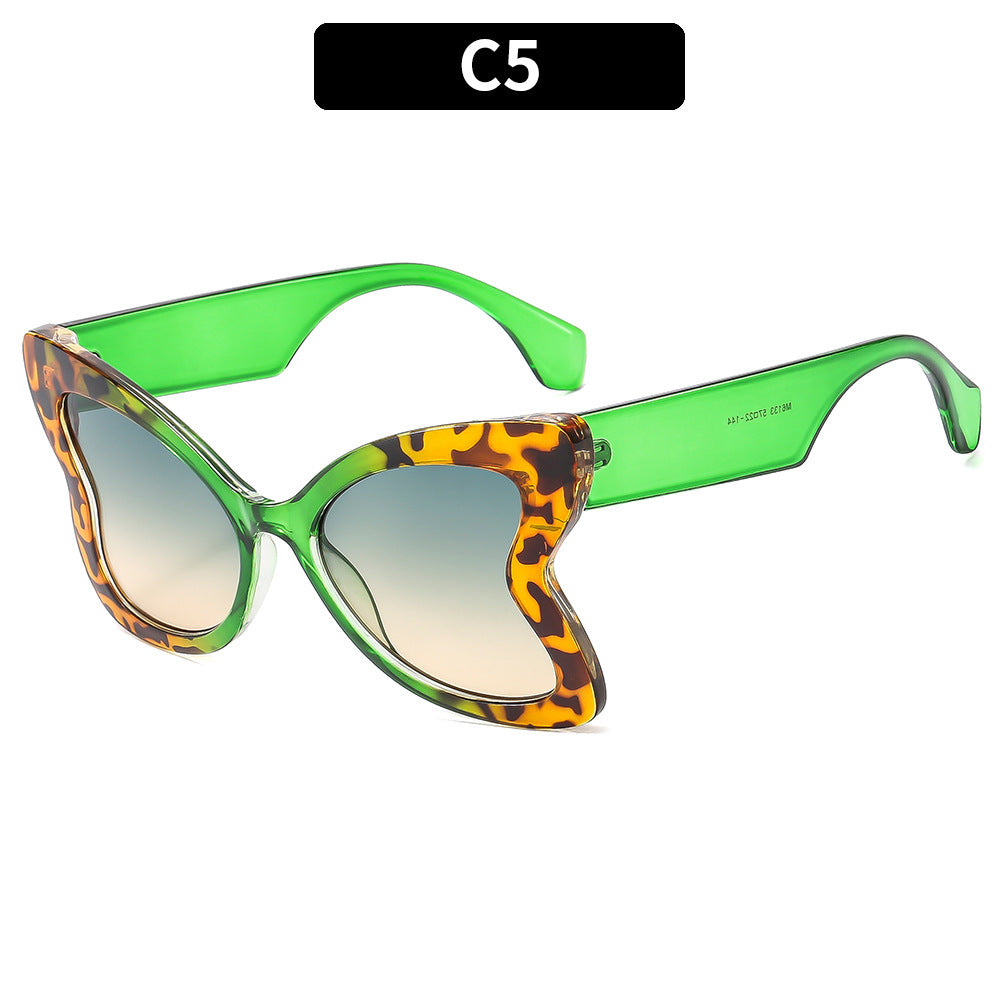 Wholesale PC Retro Butterfly Large Frame Sunglasses